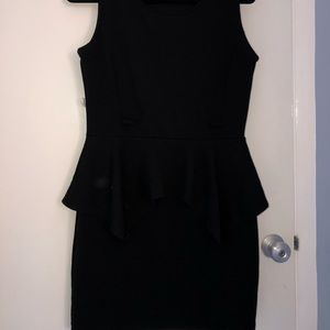 Black peplum dress
